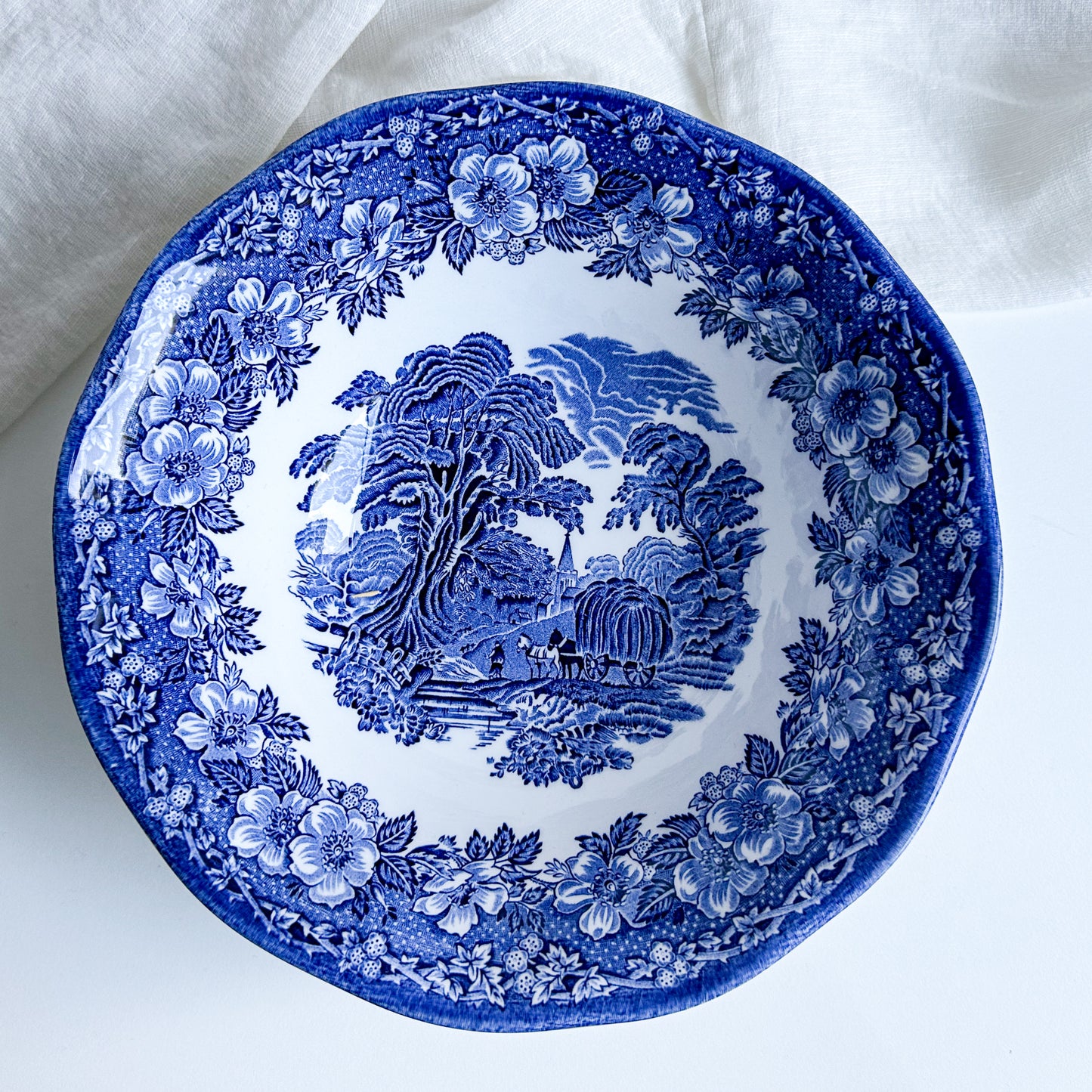 Blue & White Serving Bowl