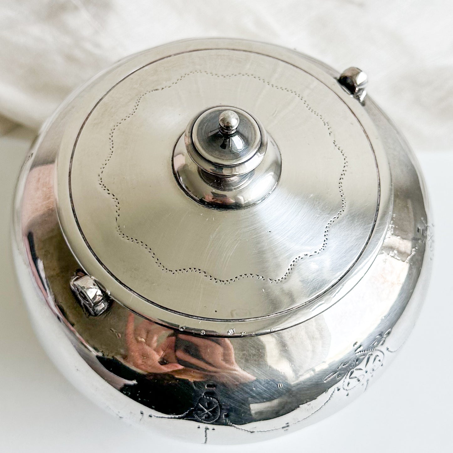 Antique Silver Plated Biscuit Barrel