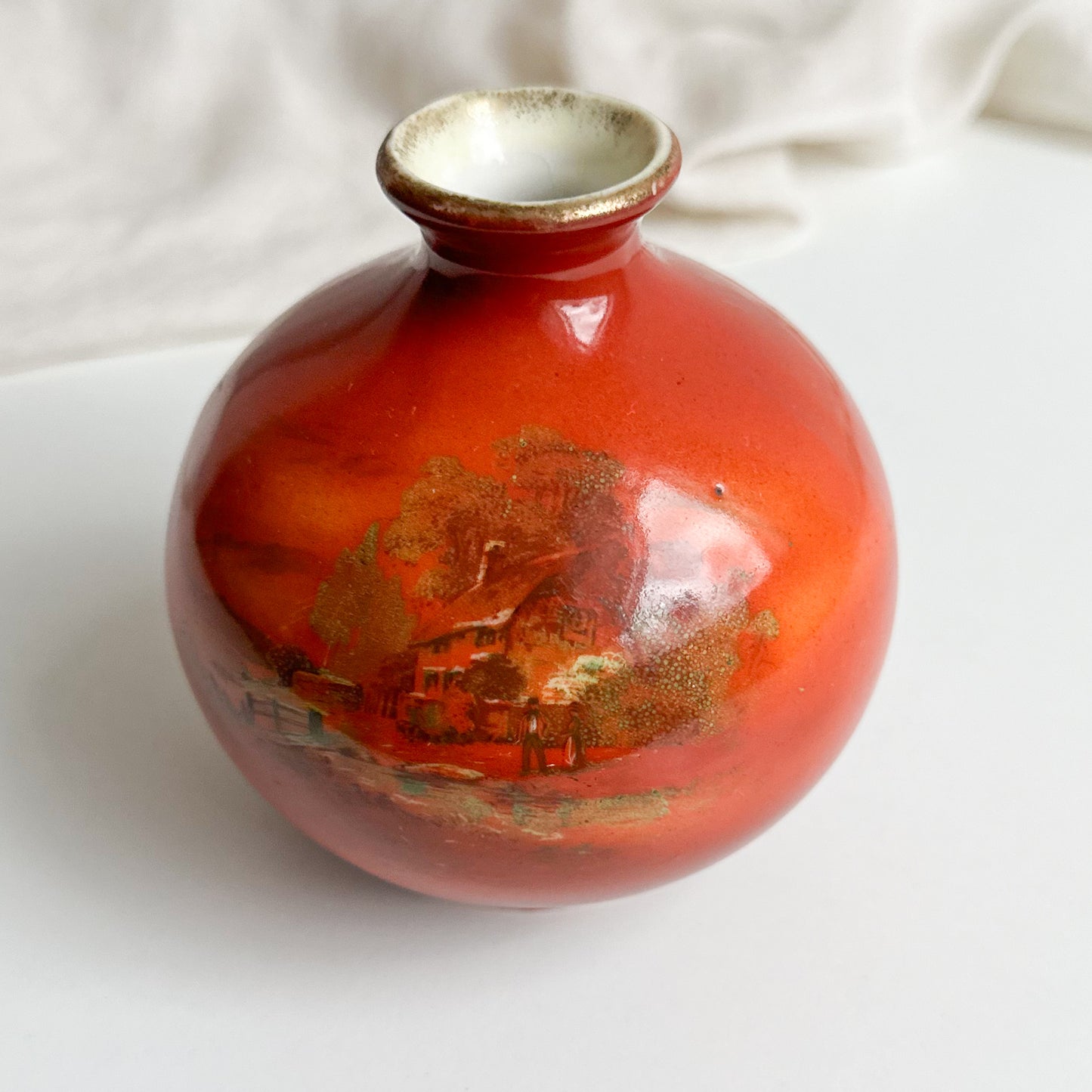 Antique Ball Shaped Bud Vase 2