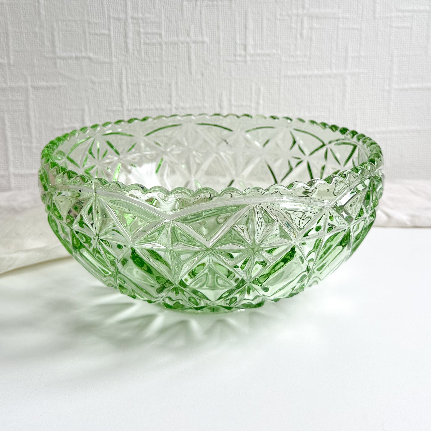 Art Deco Green Glass Bowl