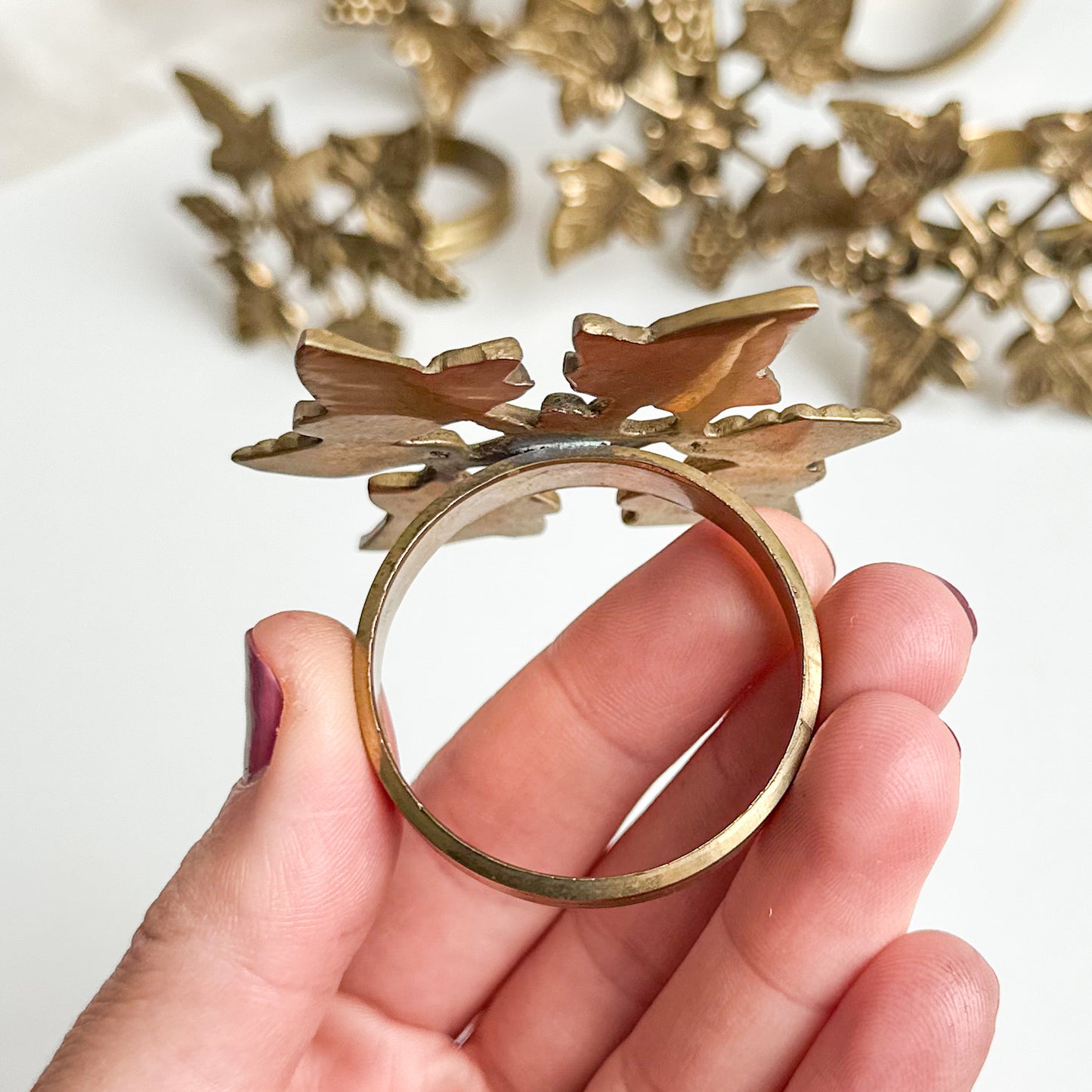 Set of 6 Brass Napkin Rings