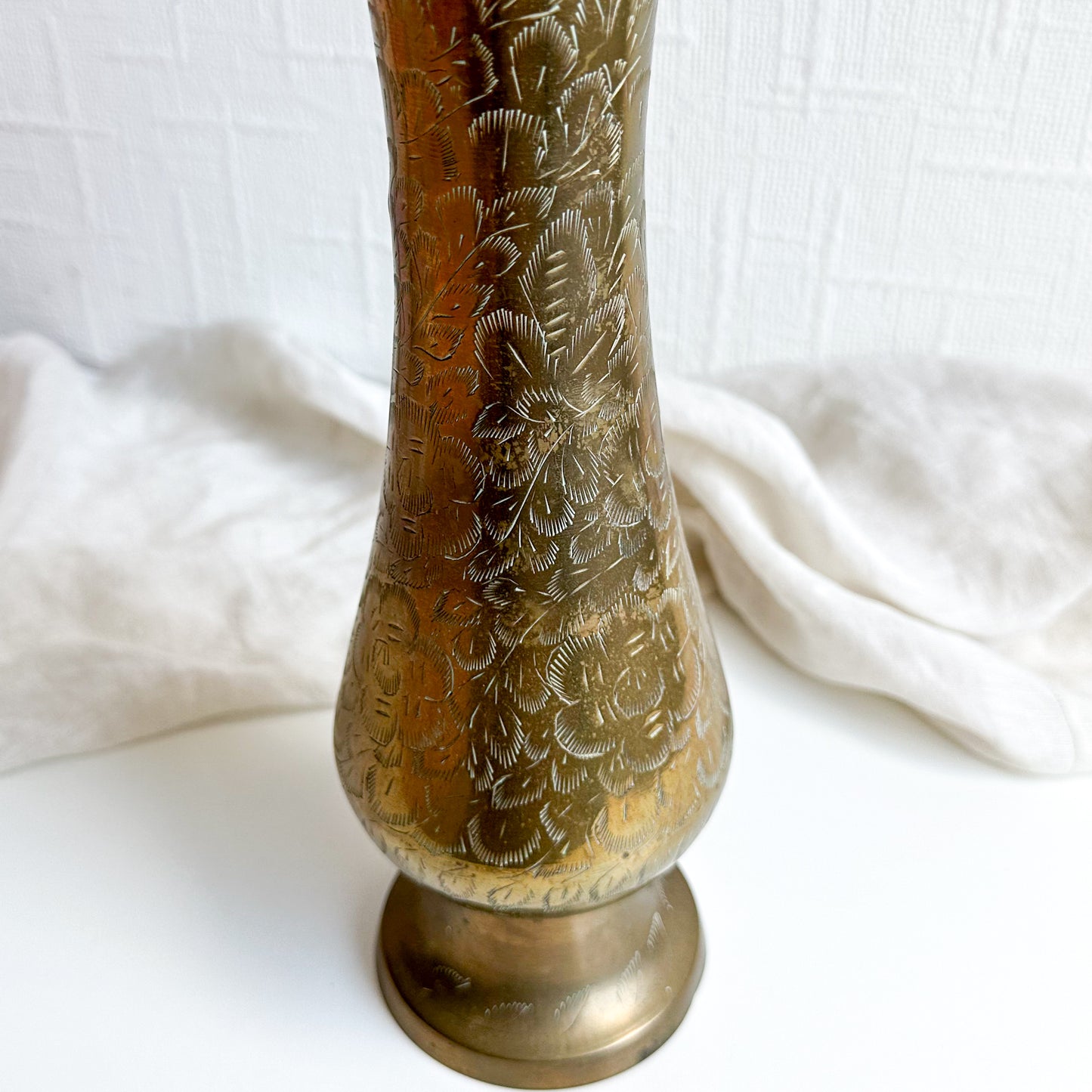 Tall Indian Brass Vase