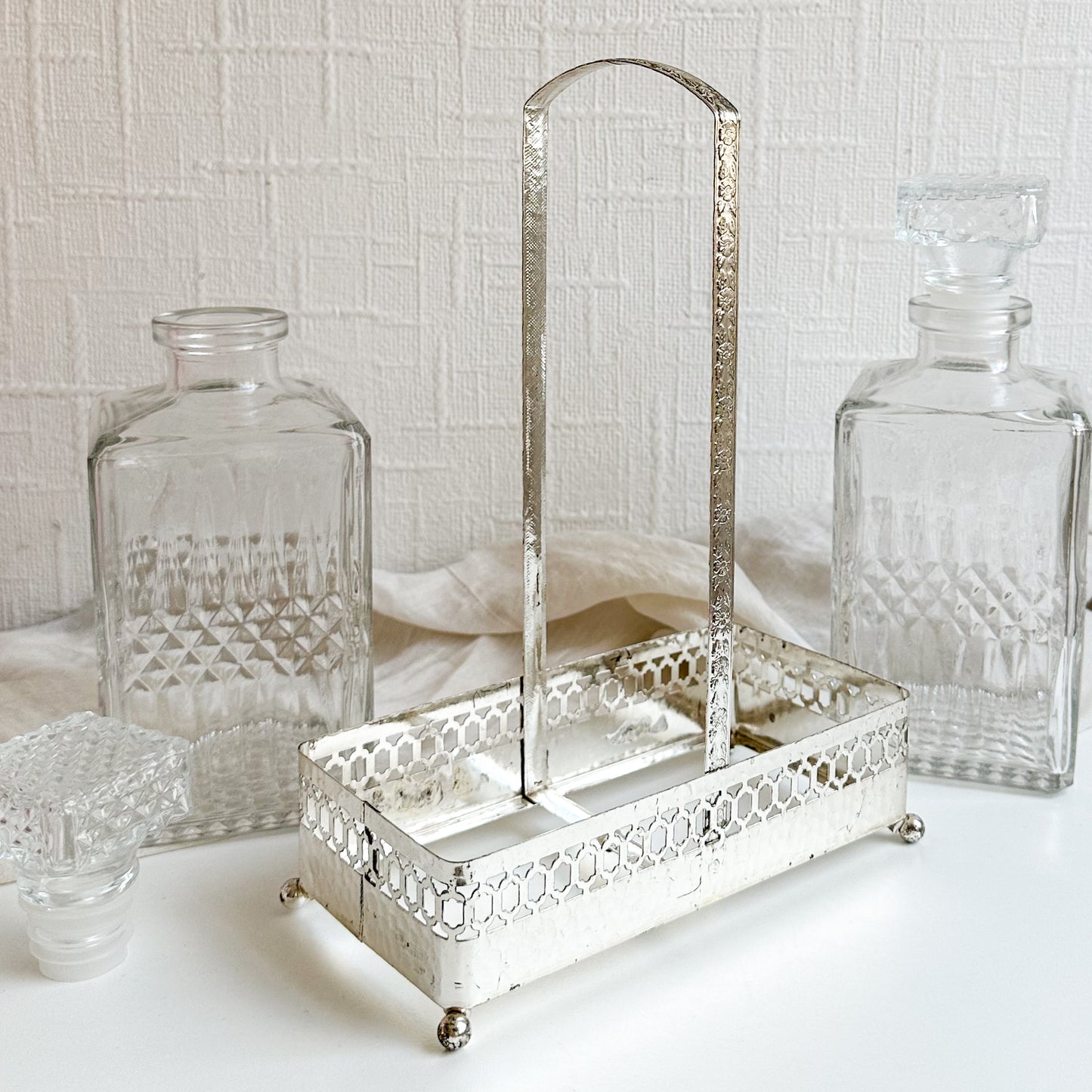 French Decanters in Silver Plated Tantalus