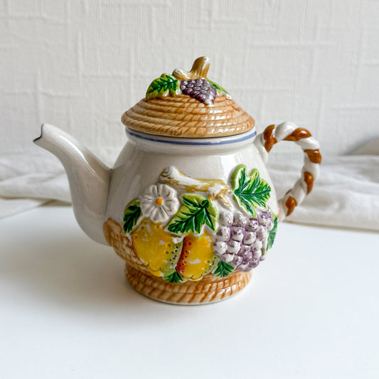 Small Teapot with Fruit Design