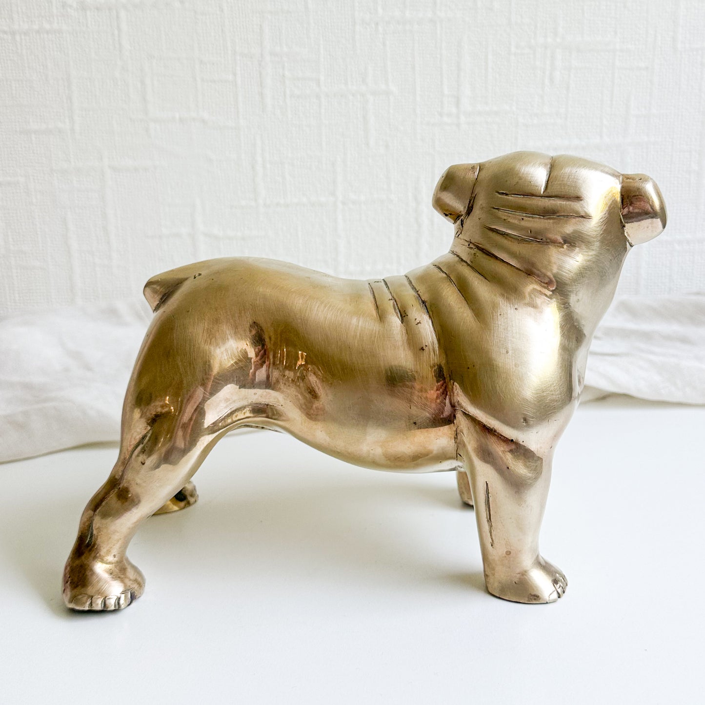 Large Brass Dog Figurine