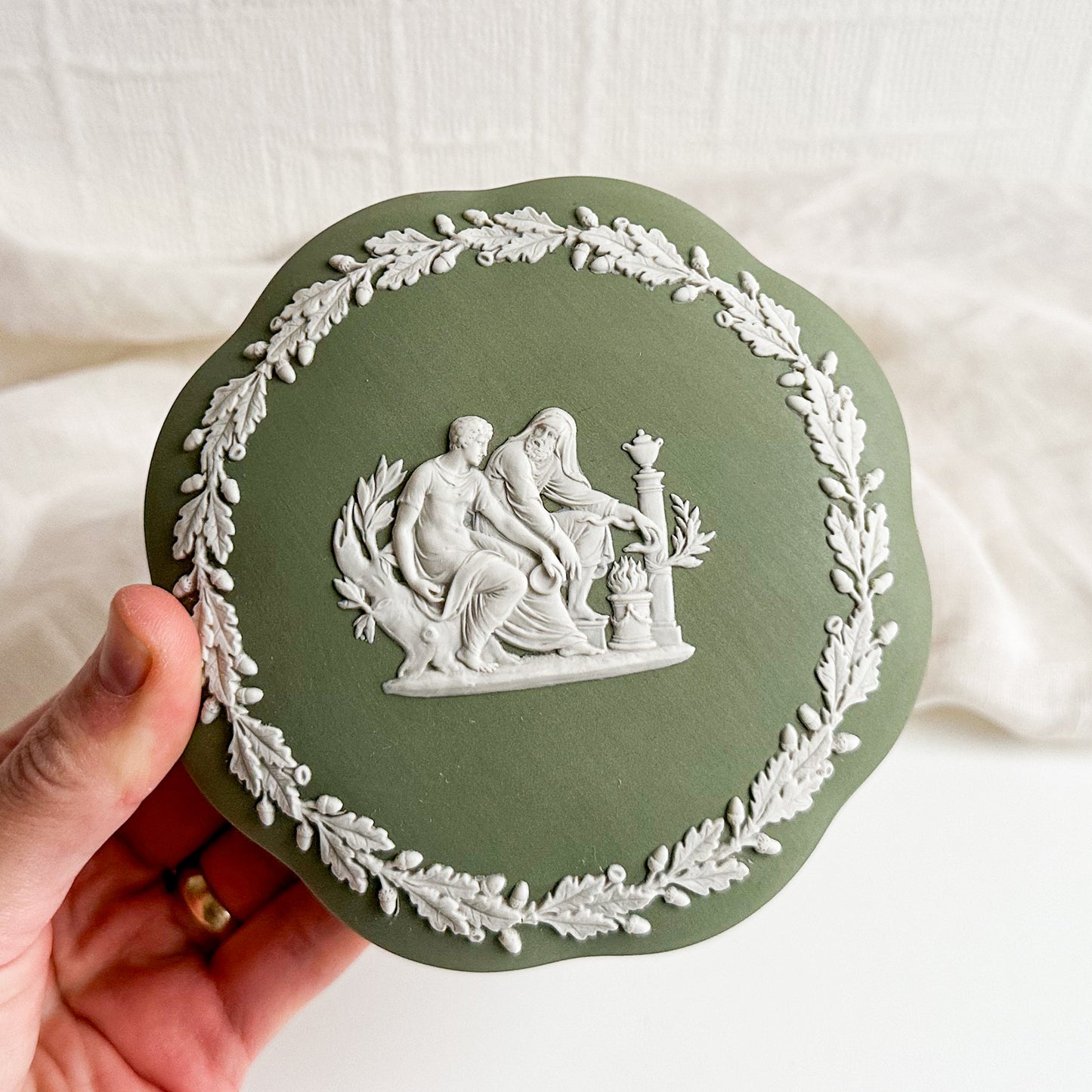 Green Jasperware Box by Wedgwood