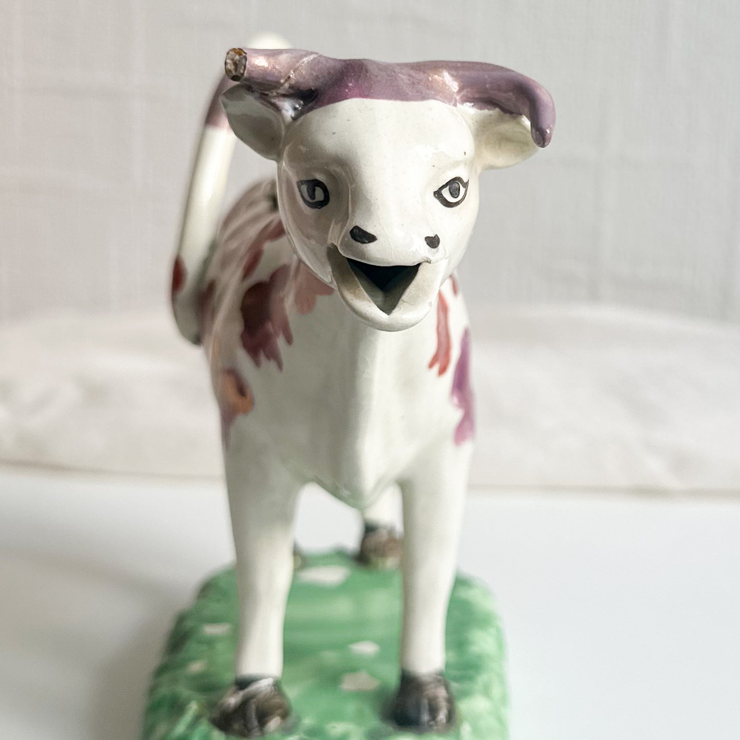 Cambrian Pottery Lustre Cow Creamer