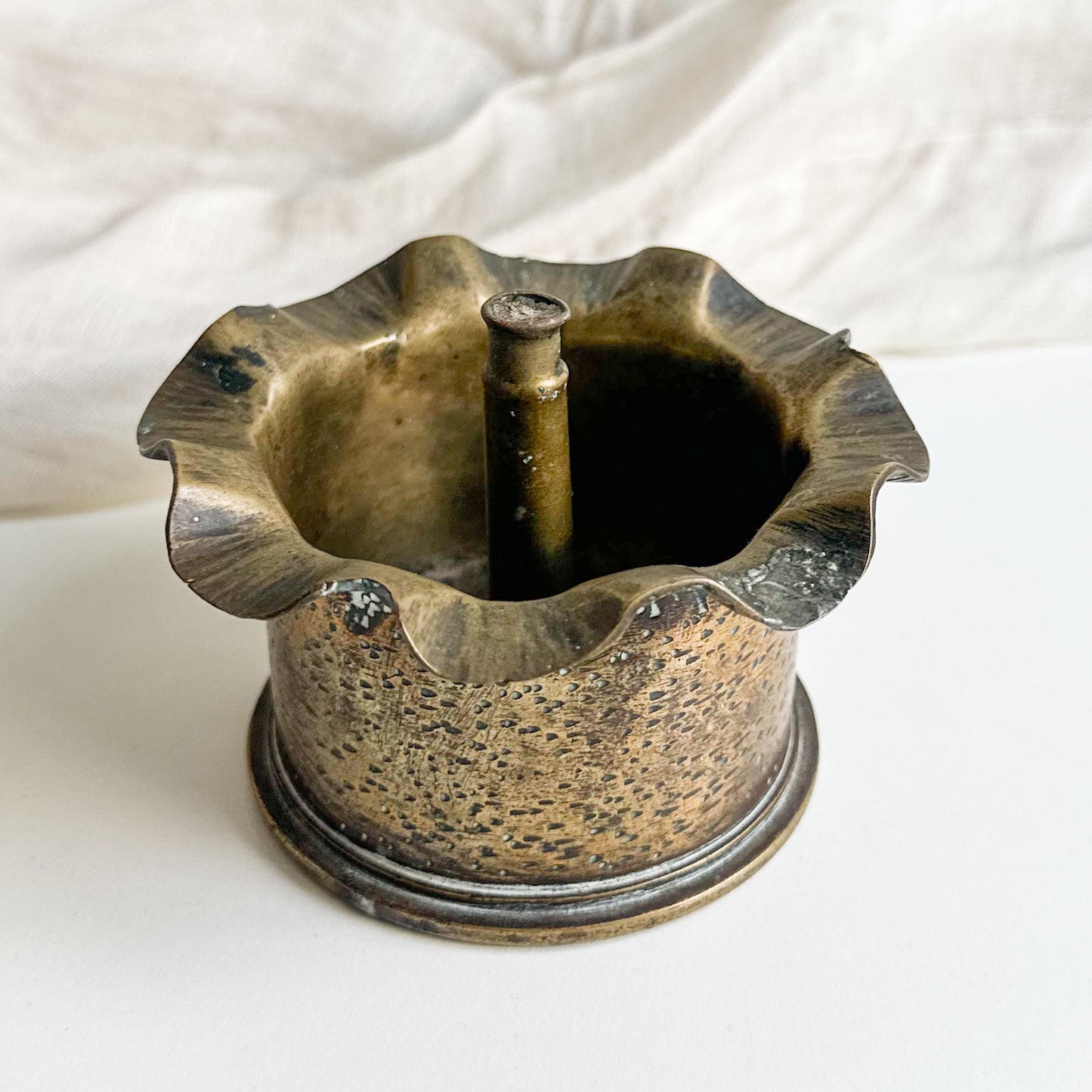 Brass Trench Art Ashtray / Trinket Dish