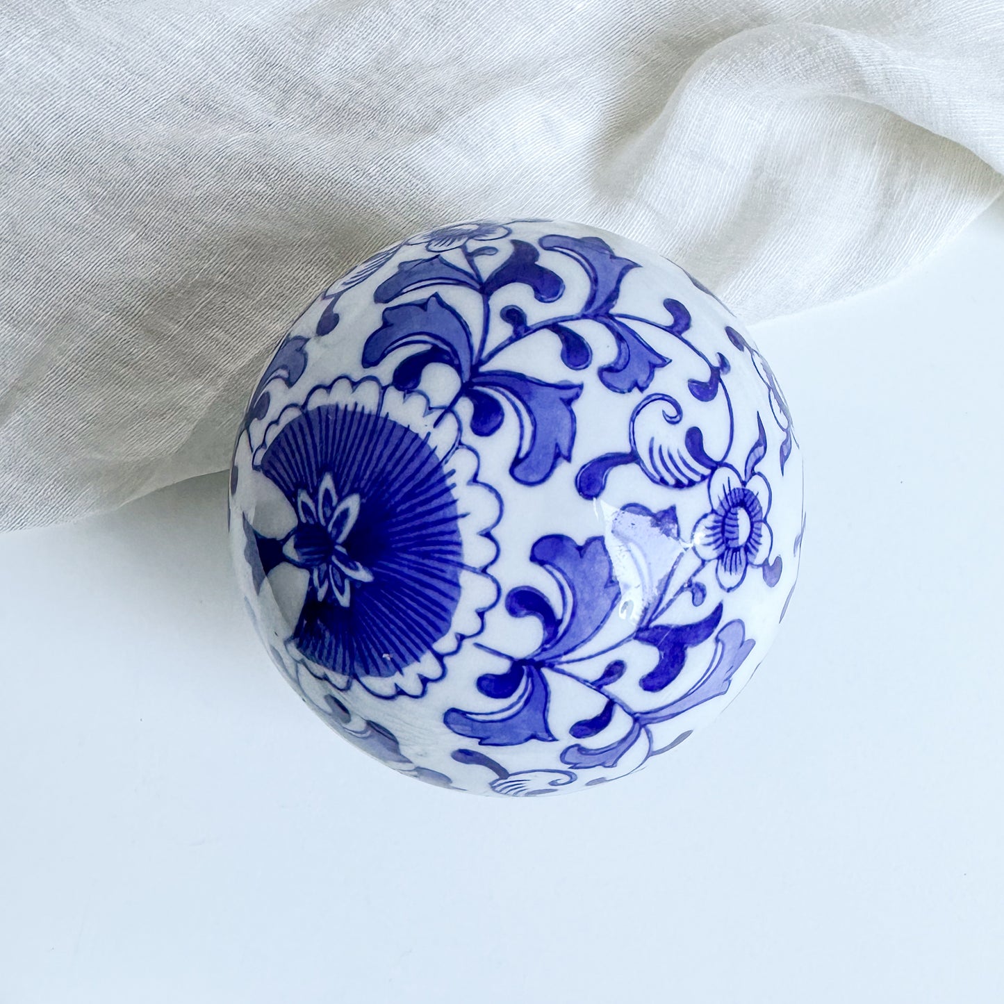 Blue and White Ball Orb