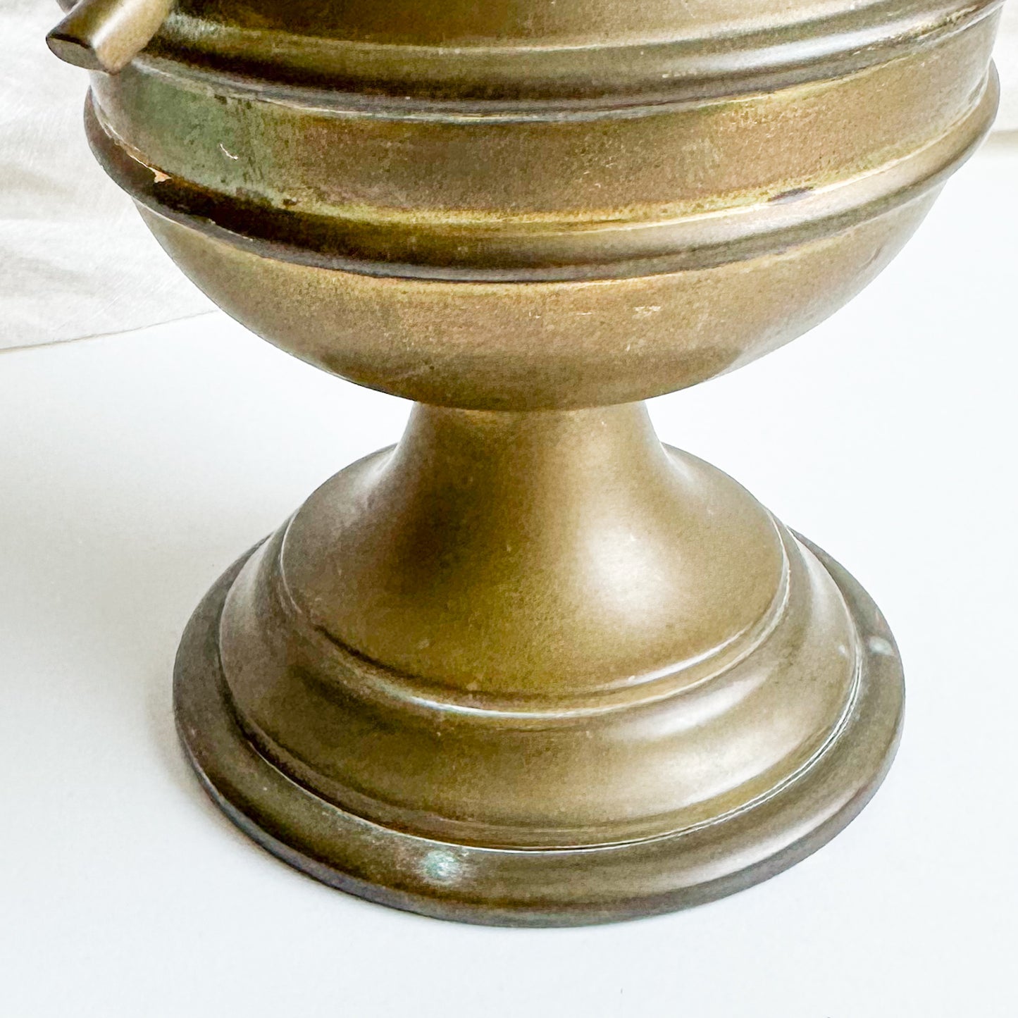 Brass Vase with Leaf Handles
