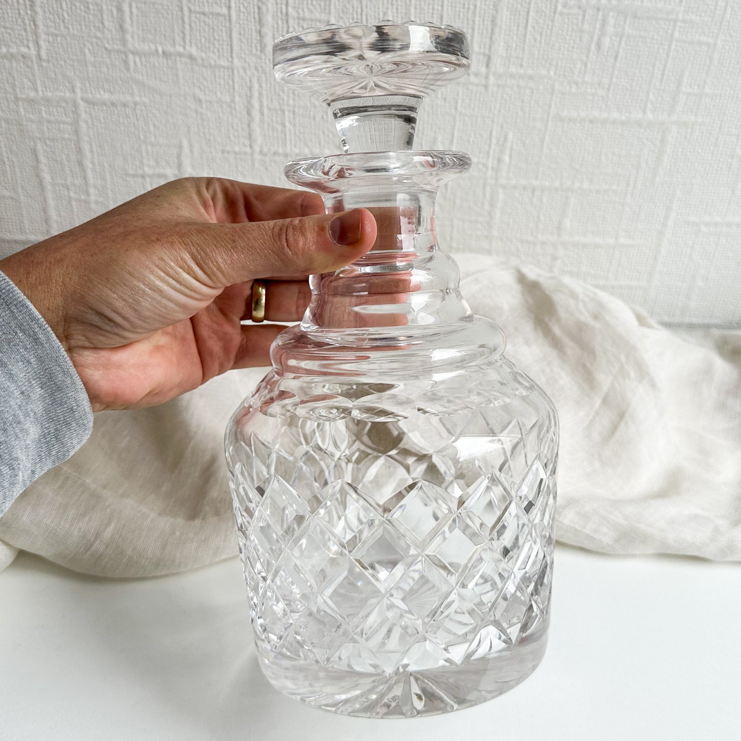 Vintage Heavy Crystal Decanter