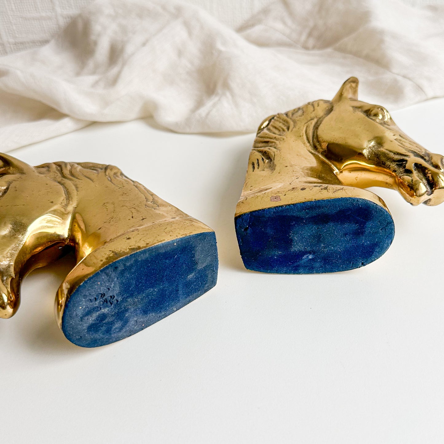 Pair of Brass Horse Bookends