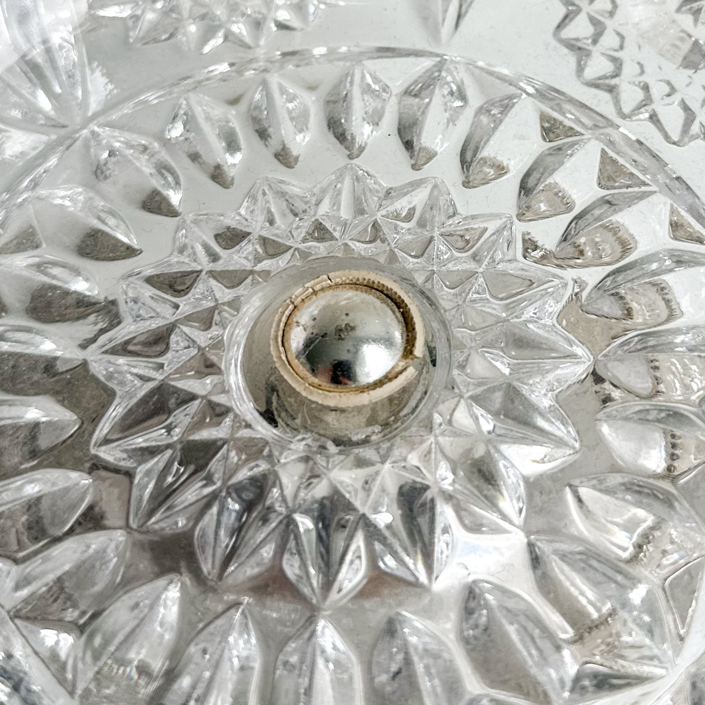 Crystal Rose Bowl with Silver Plated Foot