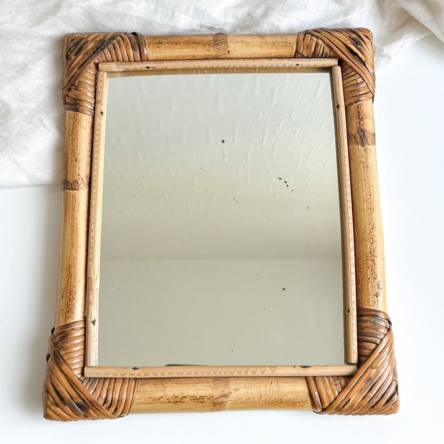 Mirror with Bamboo Frame