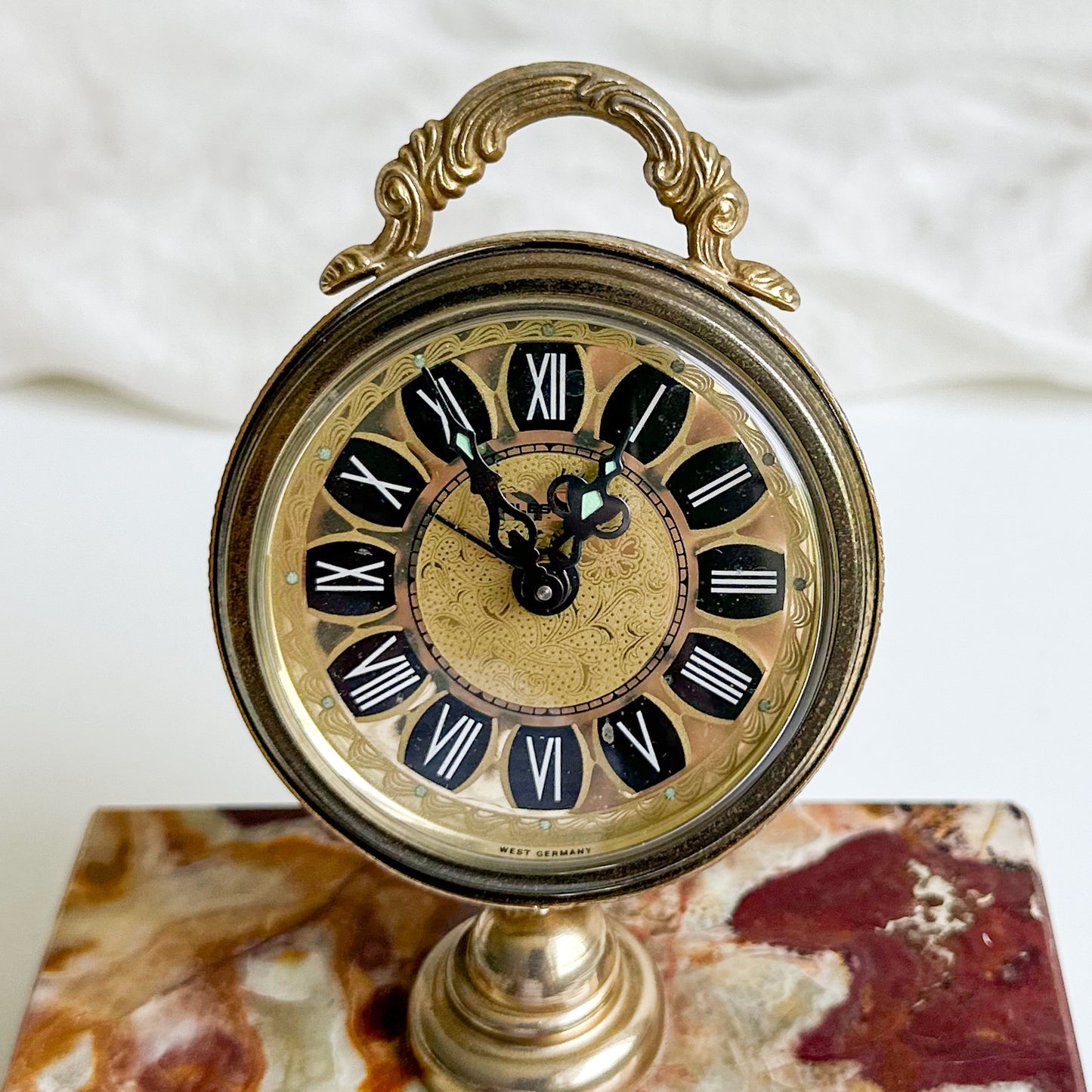 Onyx and Brass Clock