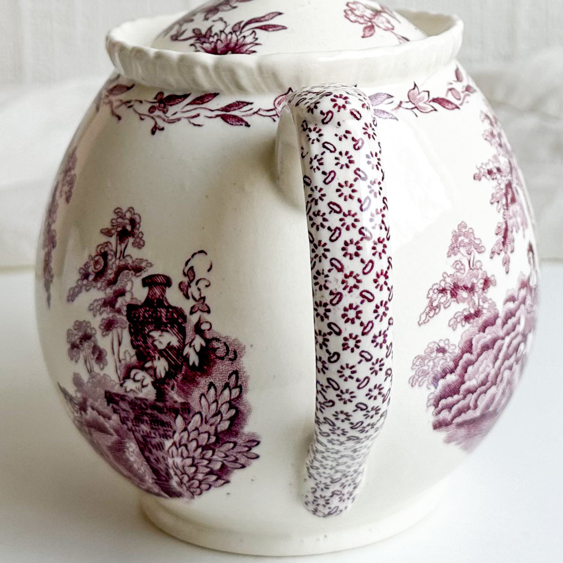 Purple Transferware MASON’S Teapot