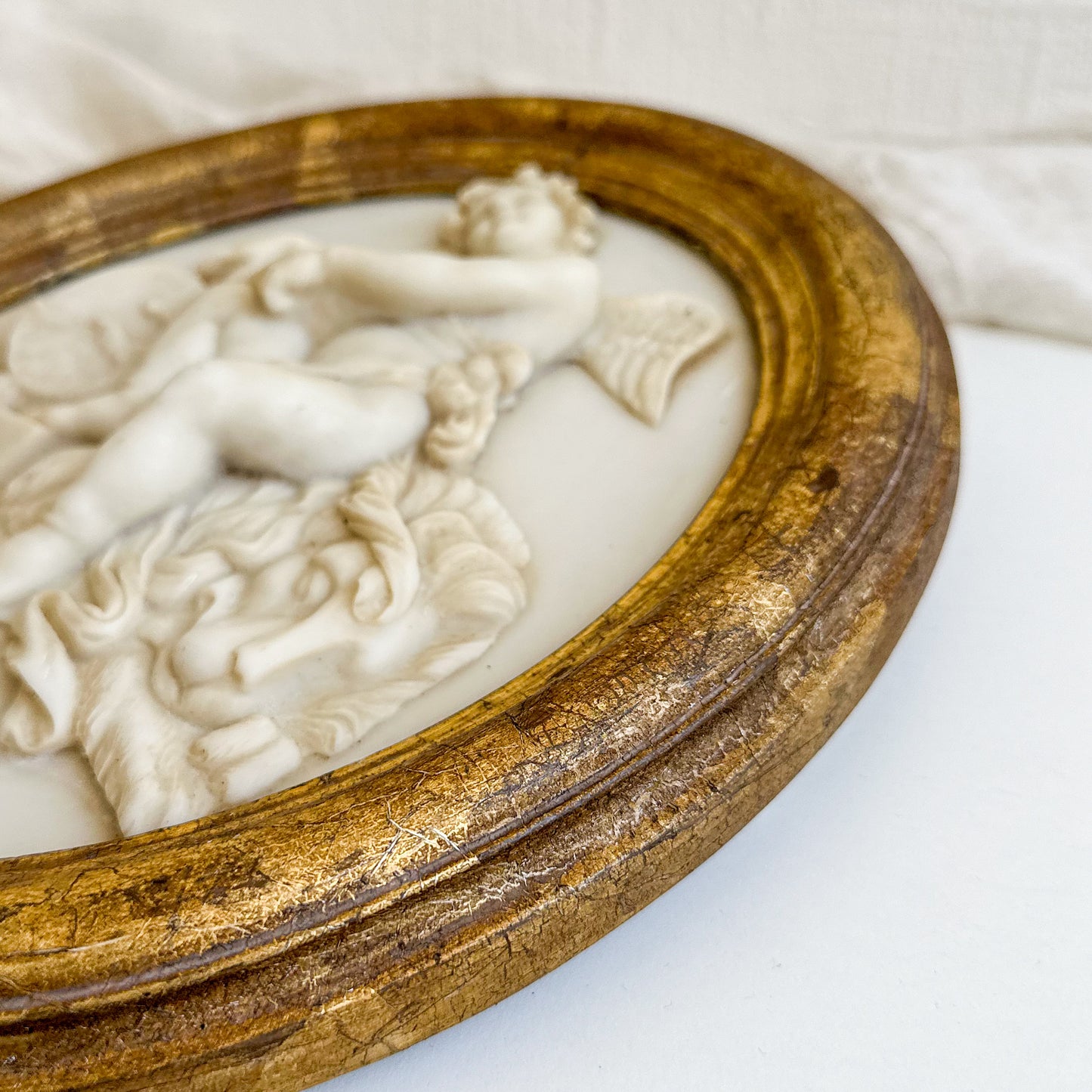 Framed Oval Wall Plaque