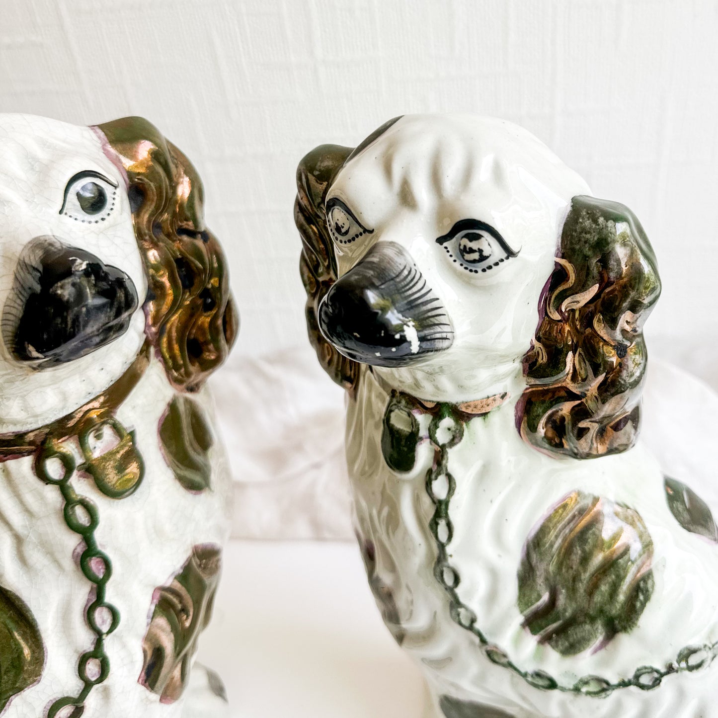 Pair of Large Staffordshire Spaniels