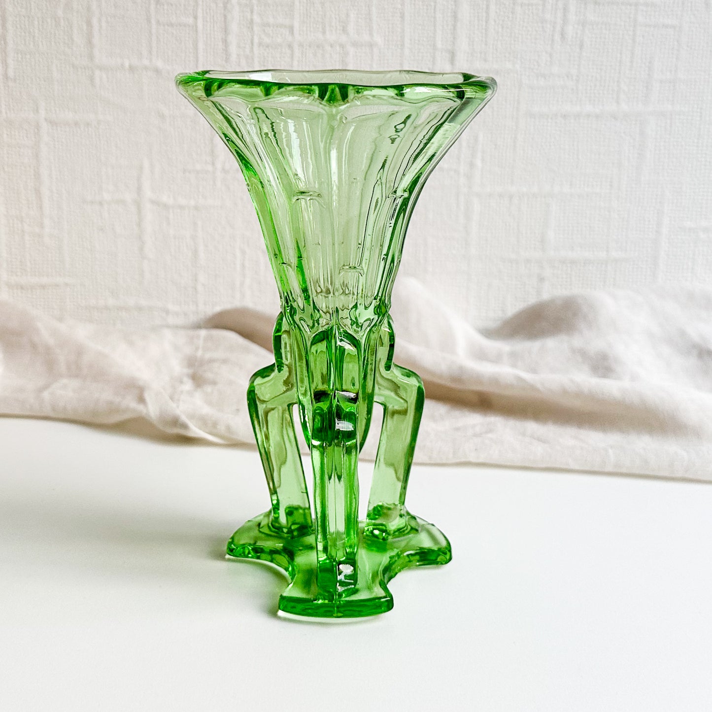 Art Deco Uranium Glass Vase