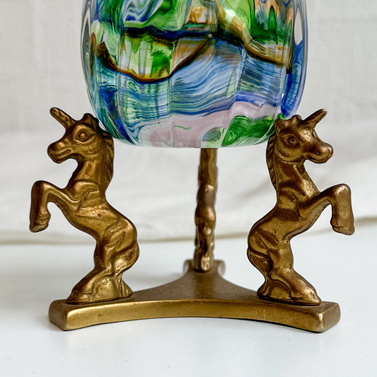 Brass Stand with Unicorns