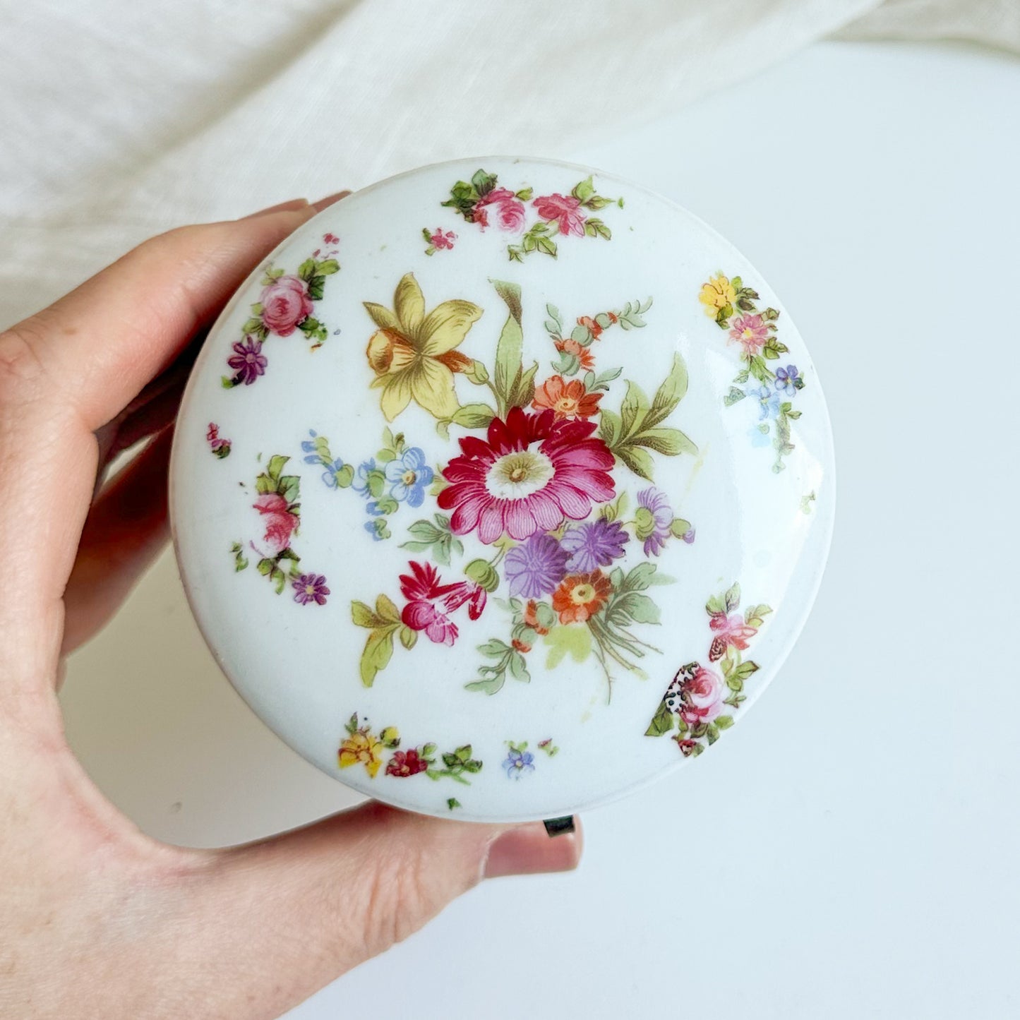 Floral Porcelain Jewellery Box