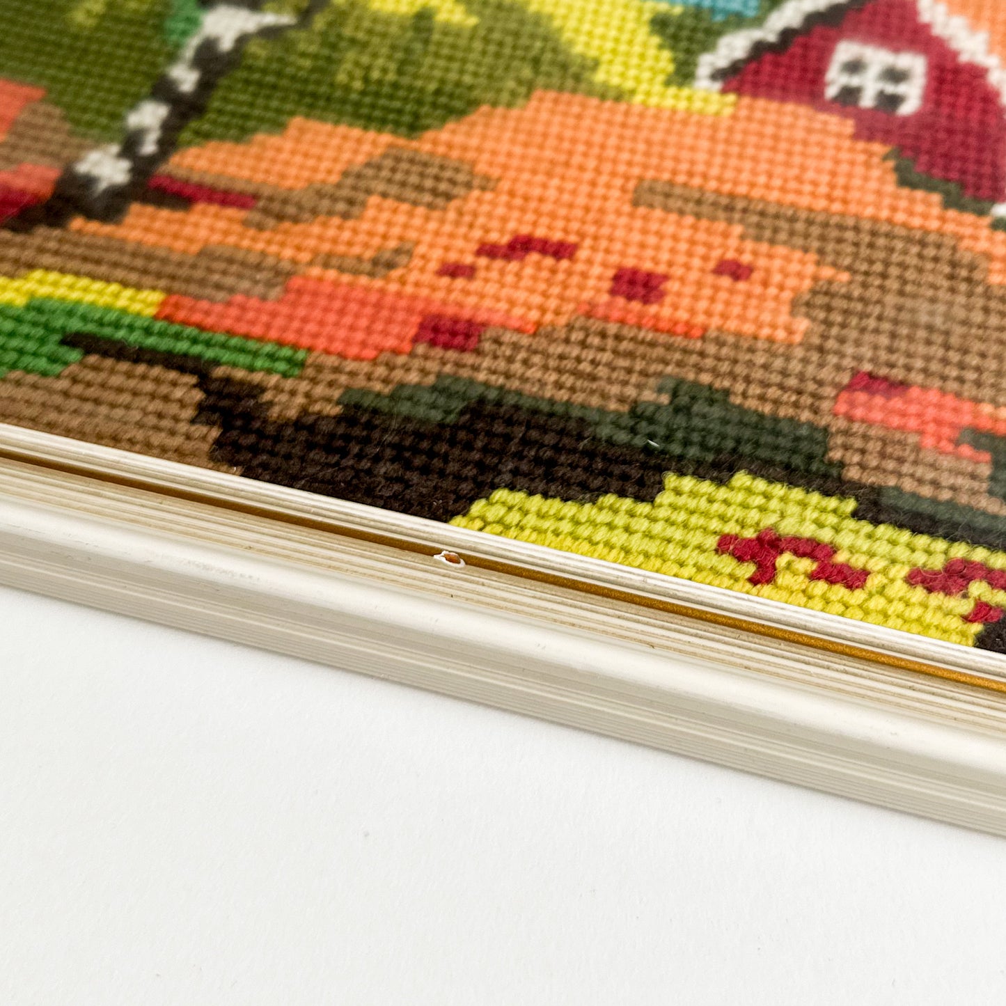 Framed Barn Needlepoint