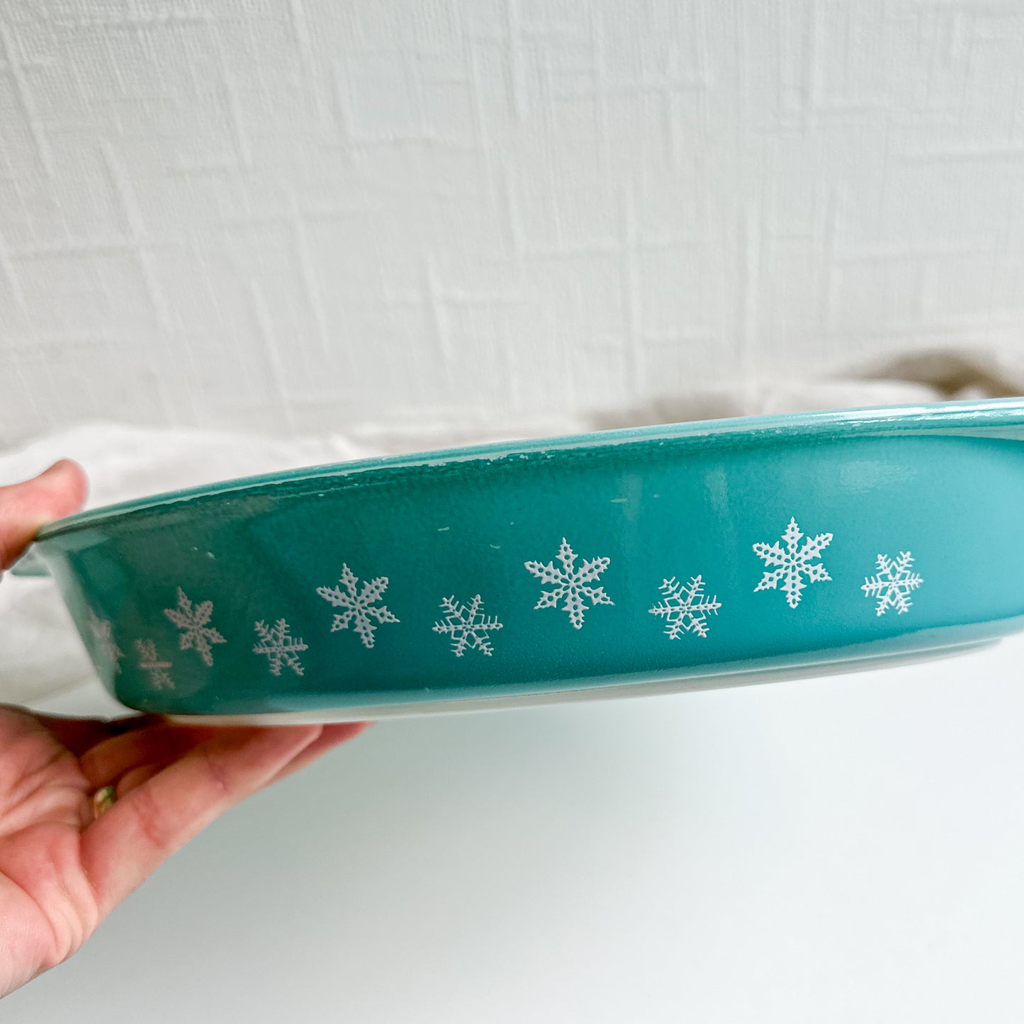 Pyrex JAJ Snowflake Divided Casserole Dish