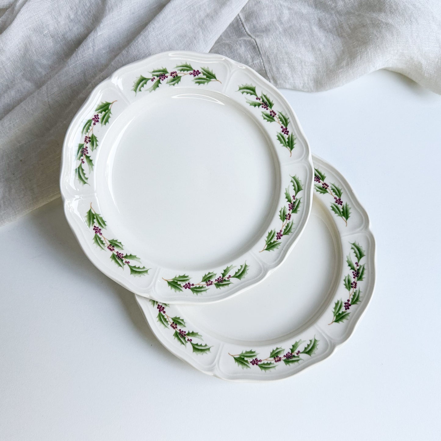 Pair of Wedgwood “Queen’s Holly” Small Plates