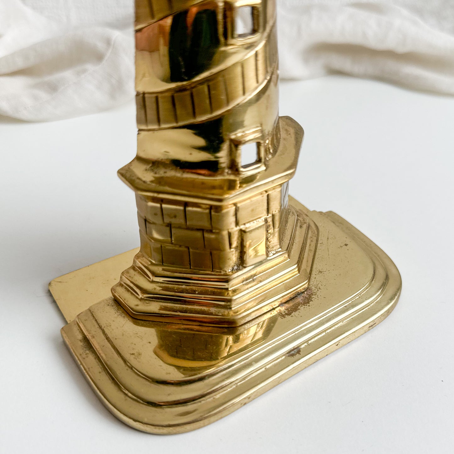 Brass Lighthouse Bookend