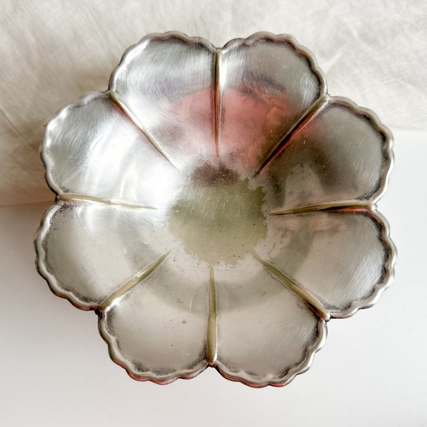 Flower Shaped Silver Plated Pedestal Dish