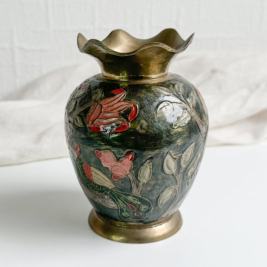 Cloisonné Brass Vase