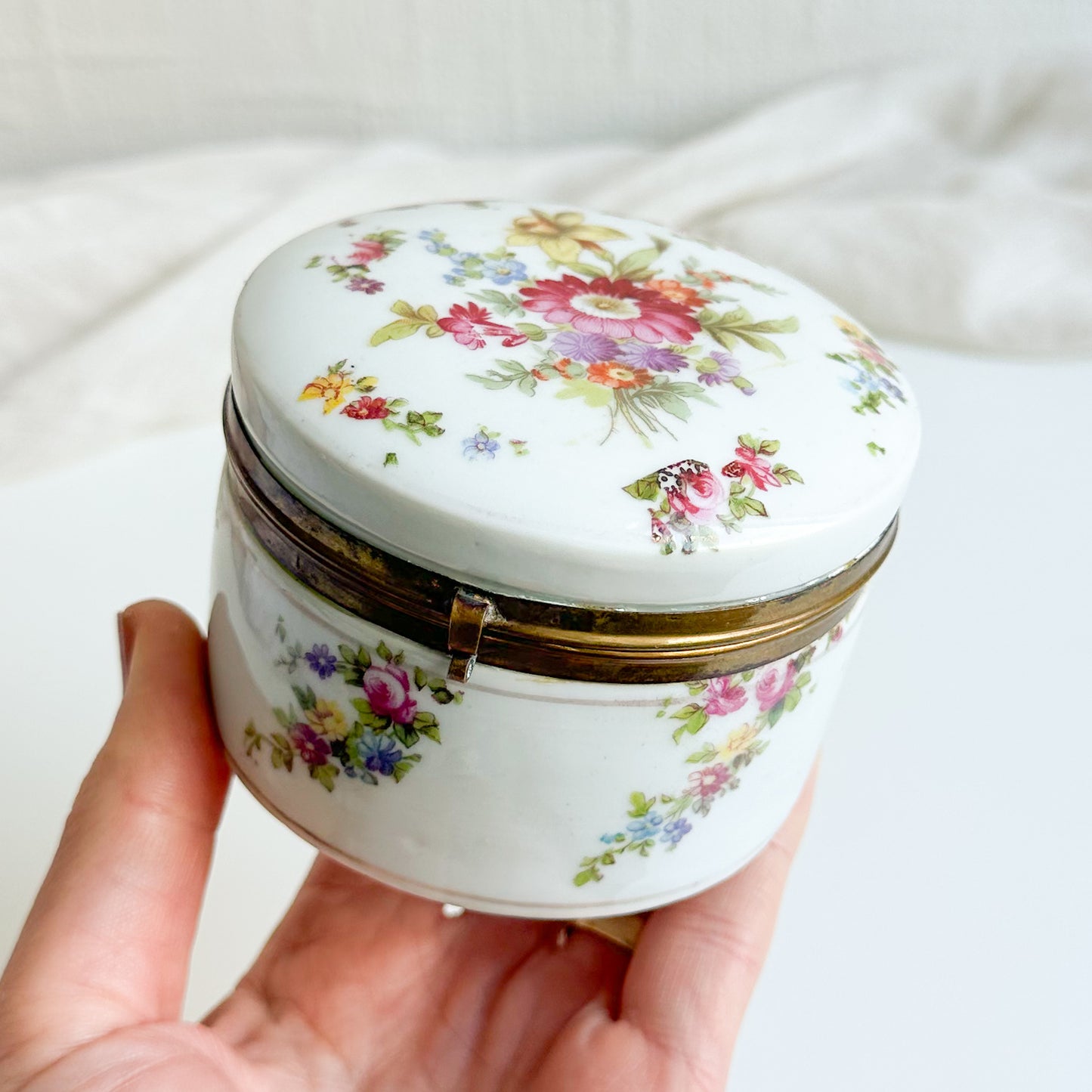 Floral Porcelain Jewellery Box