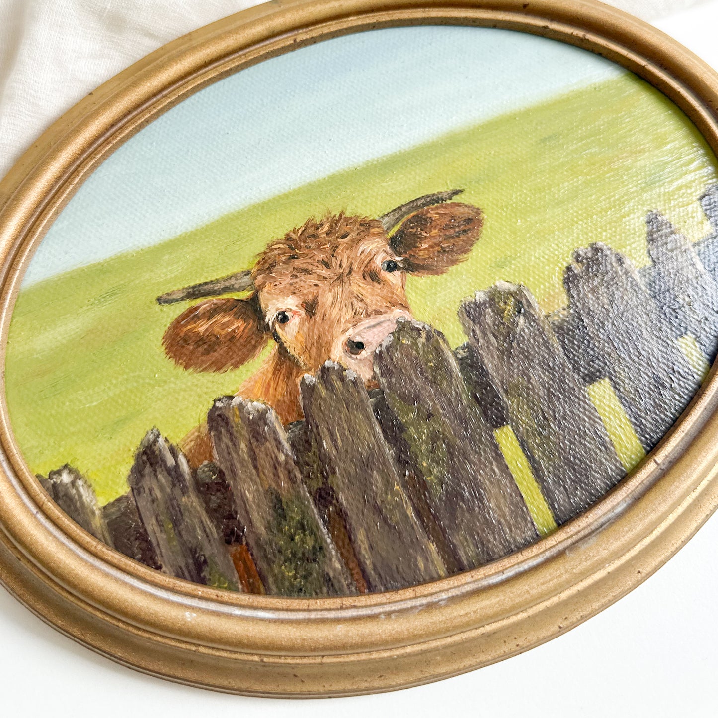 “Nosy Neighbour” - Original Oil Painting