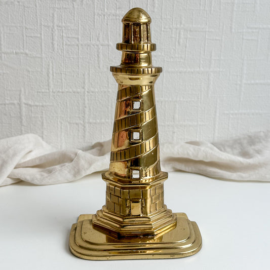 Brass Lighthouse Bookend