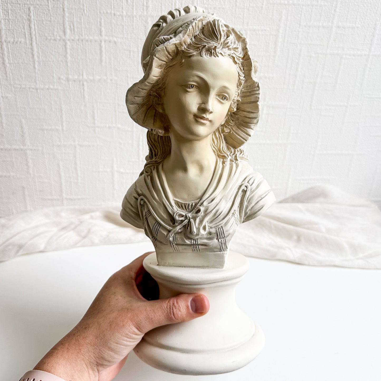 Resin Bust of Lady with Bonnet