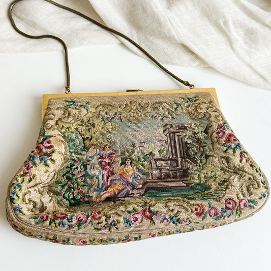 Petit Point Embroidered Handbag
