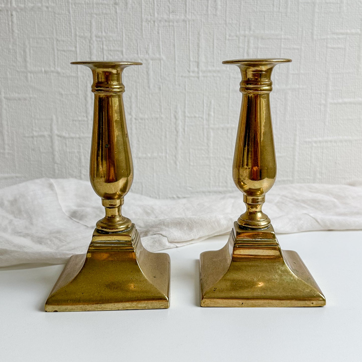 Pair of Antique Brass Candlesticks