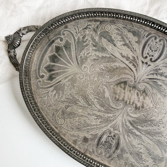 Falstaff Silver Plated Gallery Tray