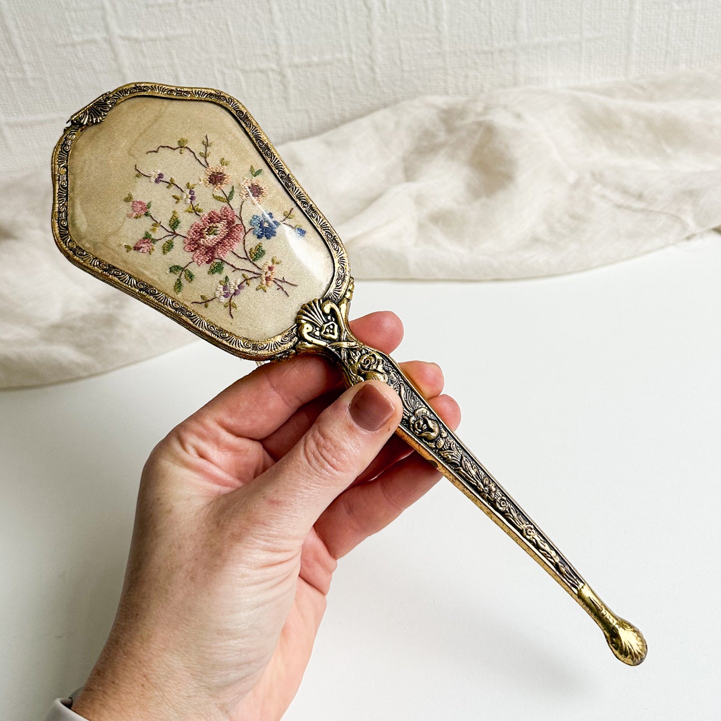 Hair Brush with Hand Embroidery