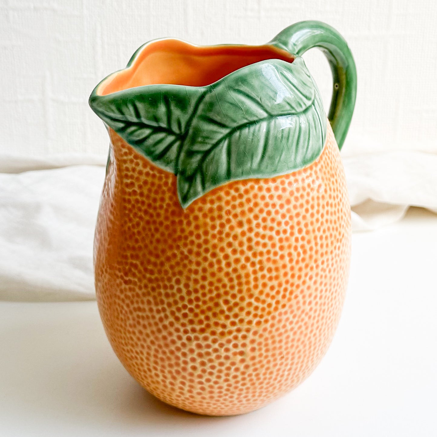 Orange Jug by Bordallo Pinheiro