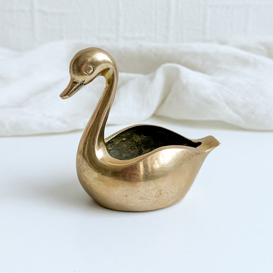 Brass Swan Trinket Dish