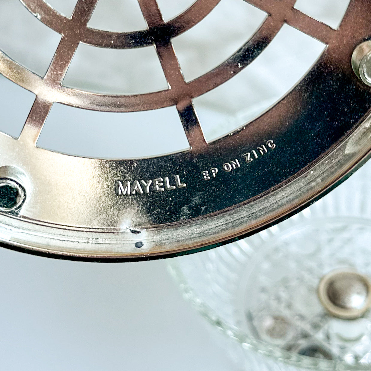 Rose Bowl with Silver Plated Foot