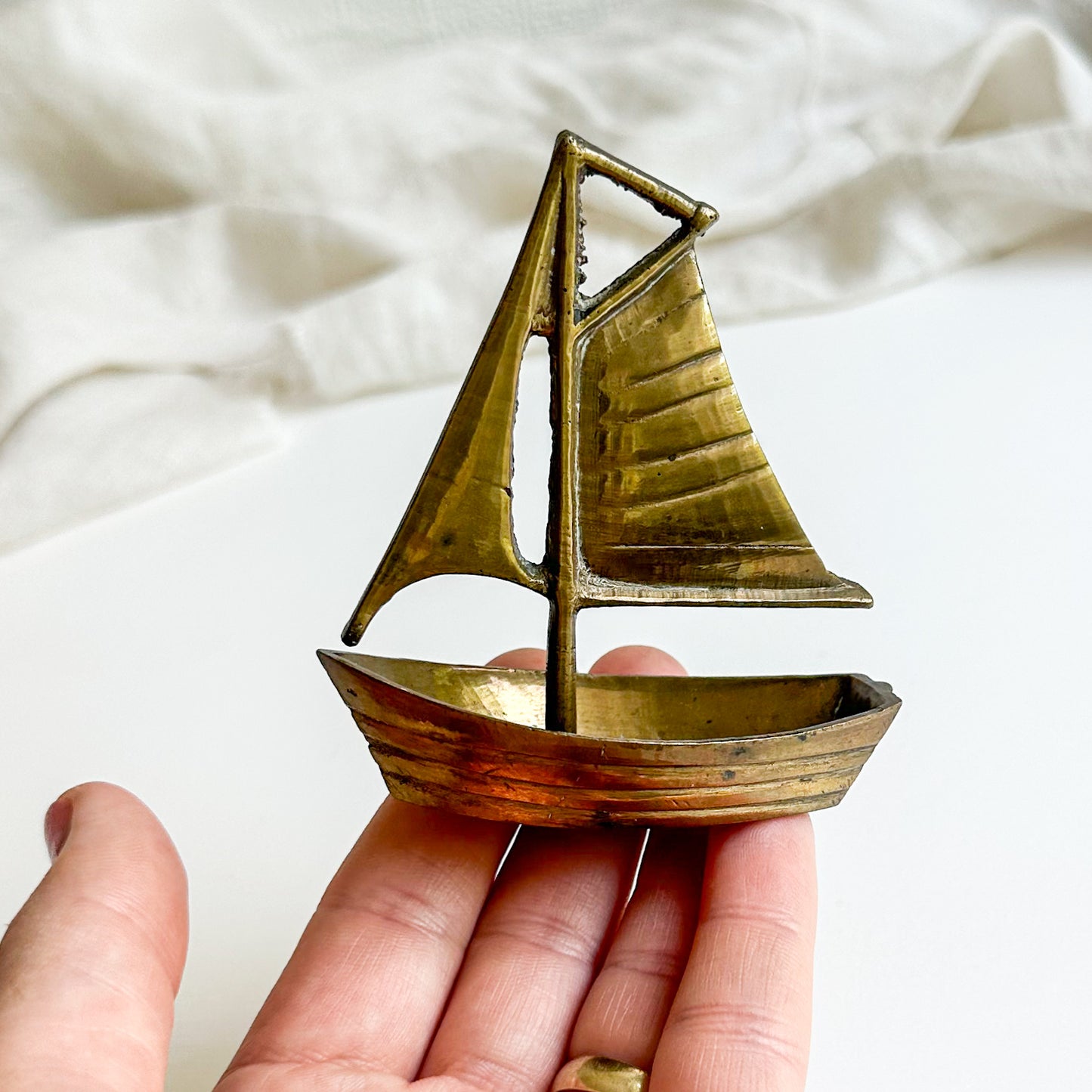 Small Brass Sail Boat