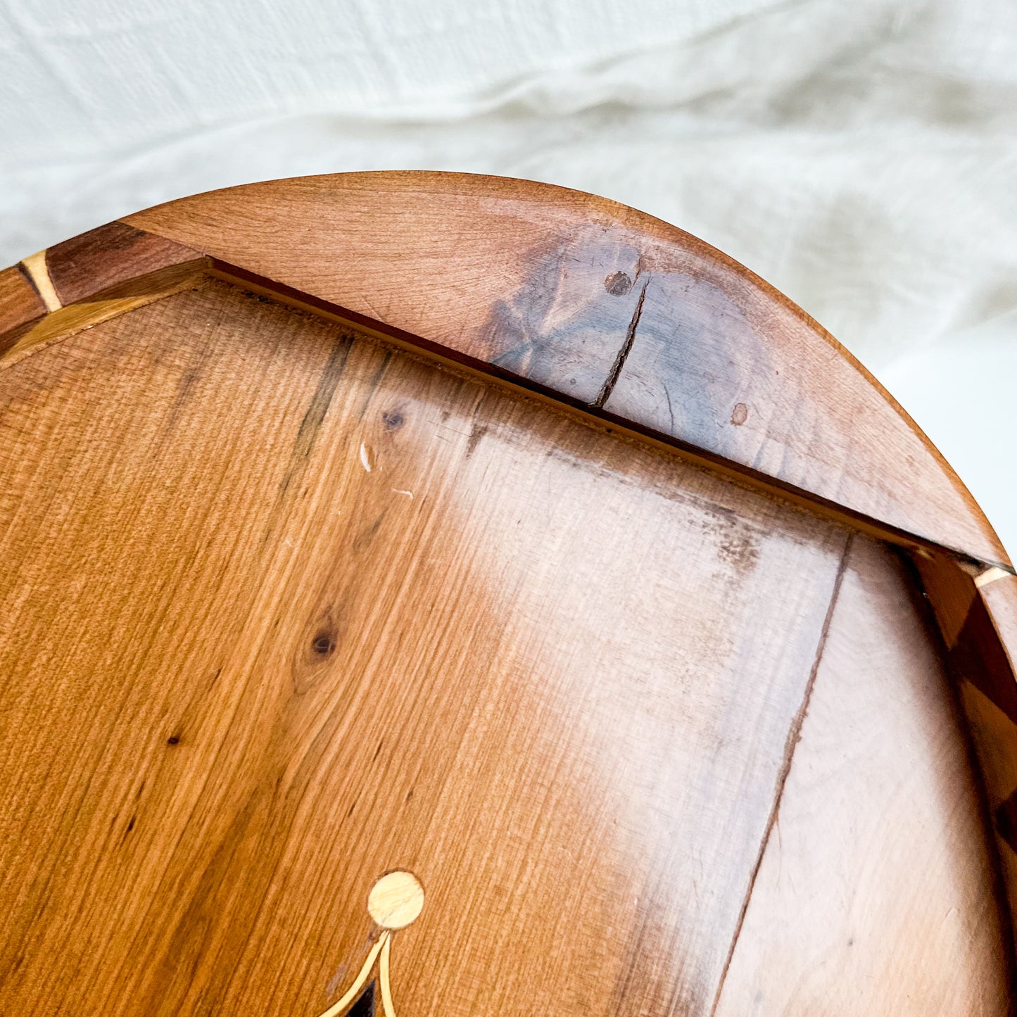 Wooden Tray with Inlay Design