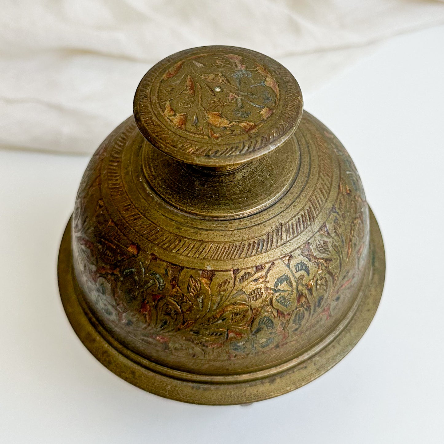 Large Brass Elephant Claw Bell