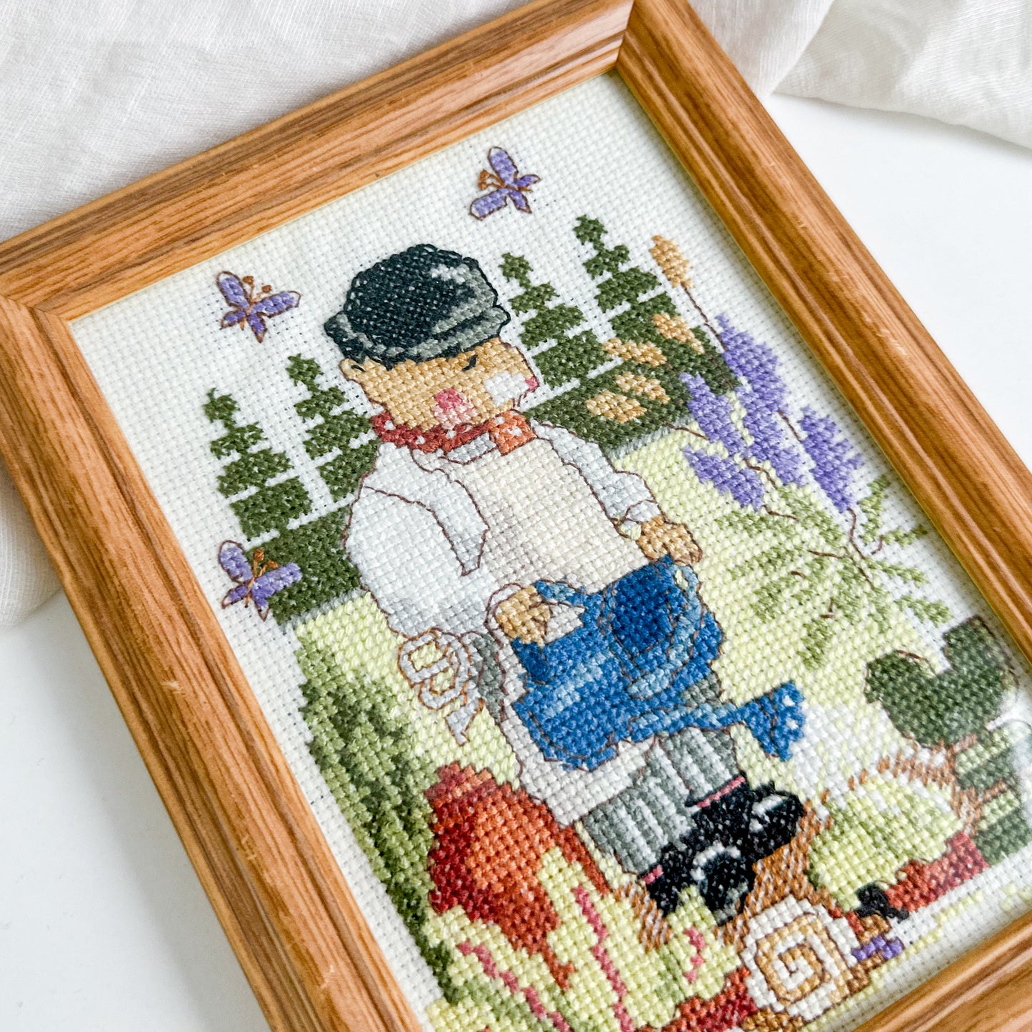 Framed Cross Stitch Picture