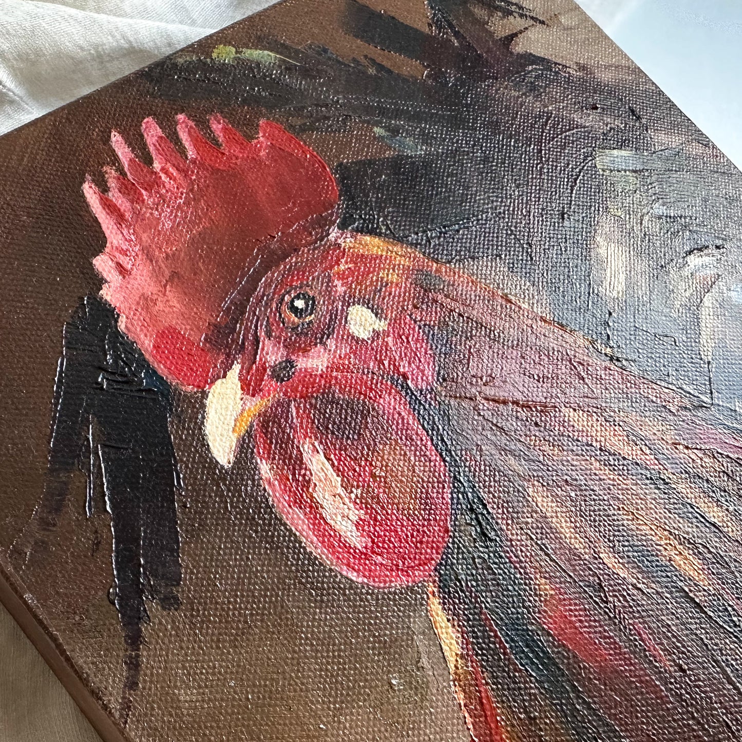 Original Painting with Rooster