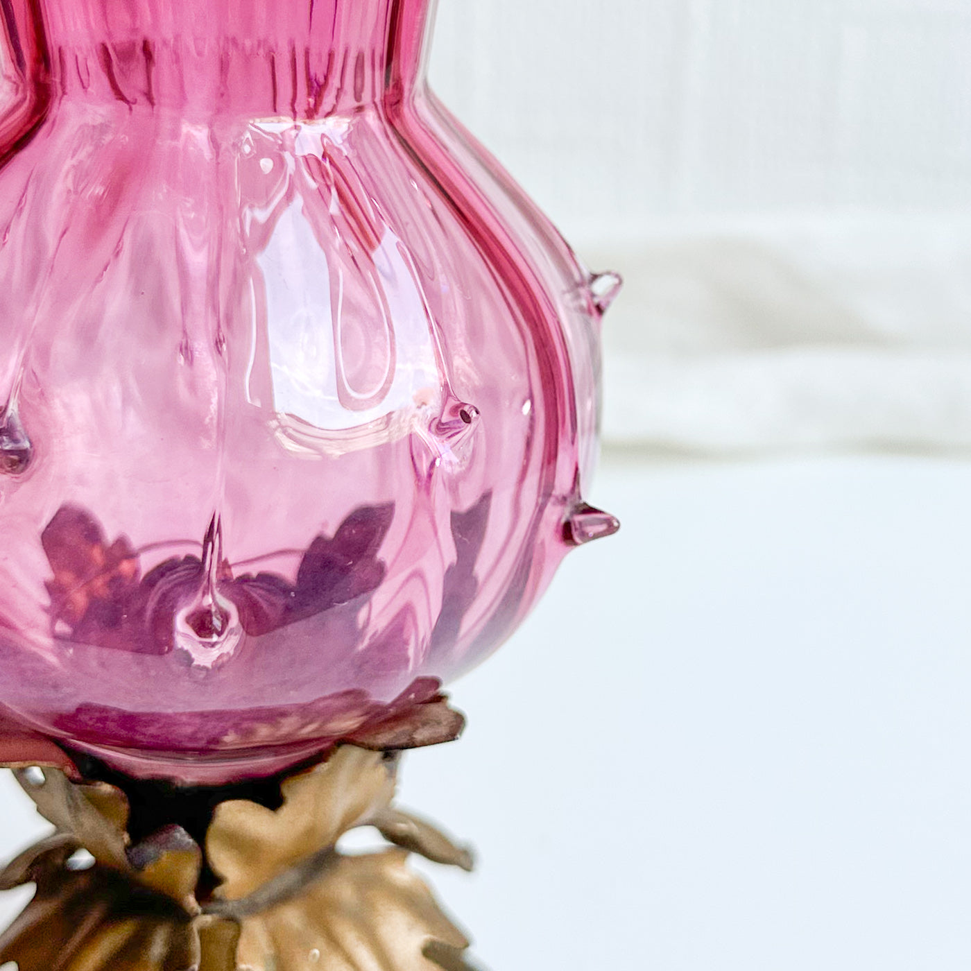 Victorian Cranberry Glass Vase