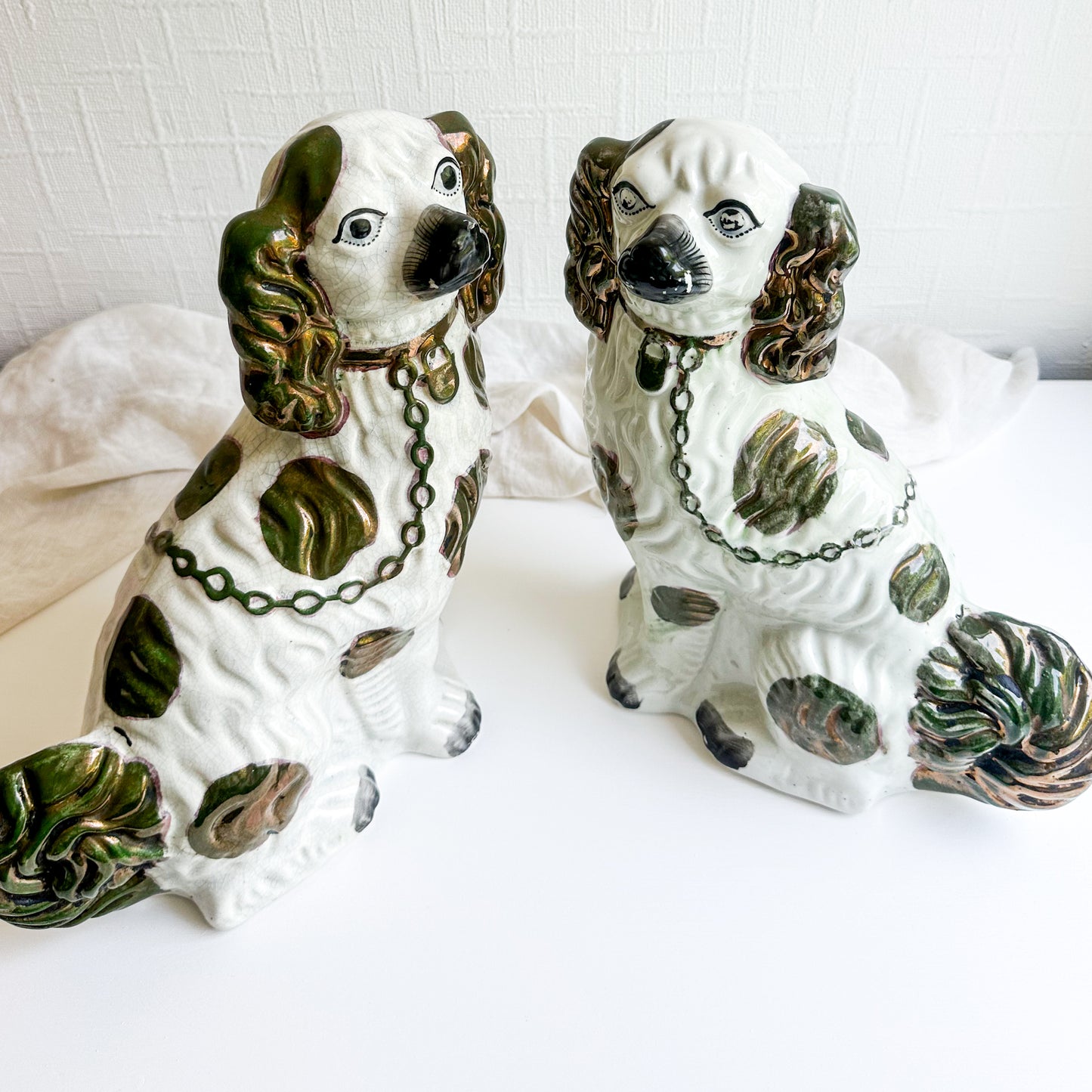 Pair of Large Staffordshire Spaniels