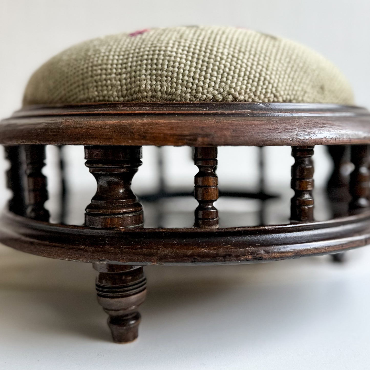 Antique Victorian Upholstered Footstool